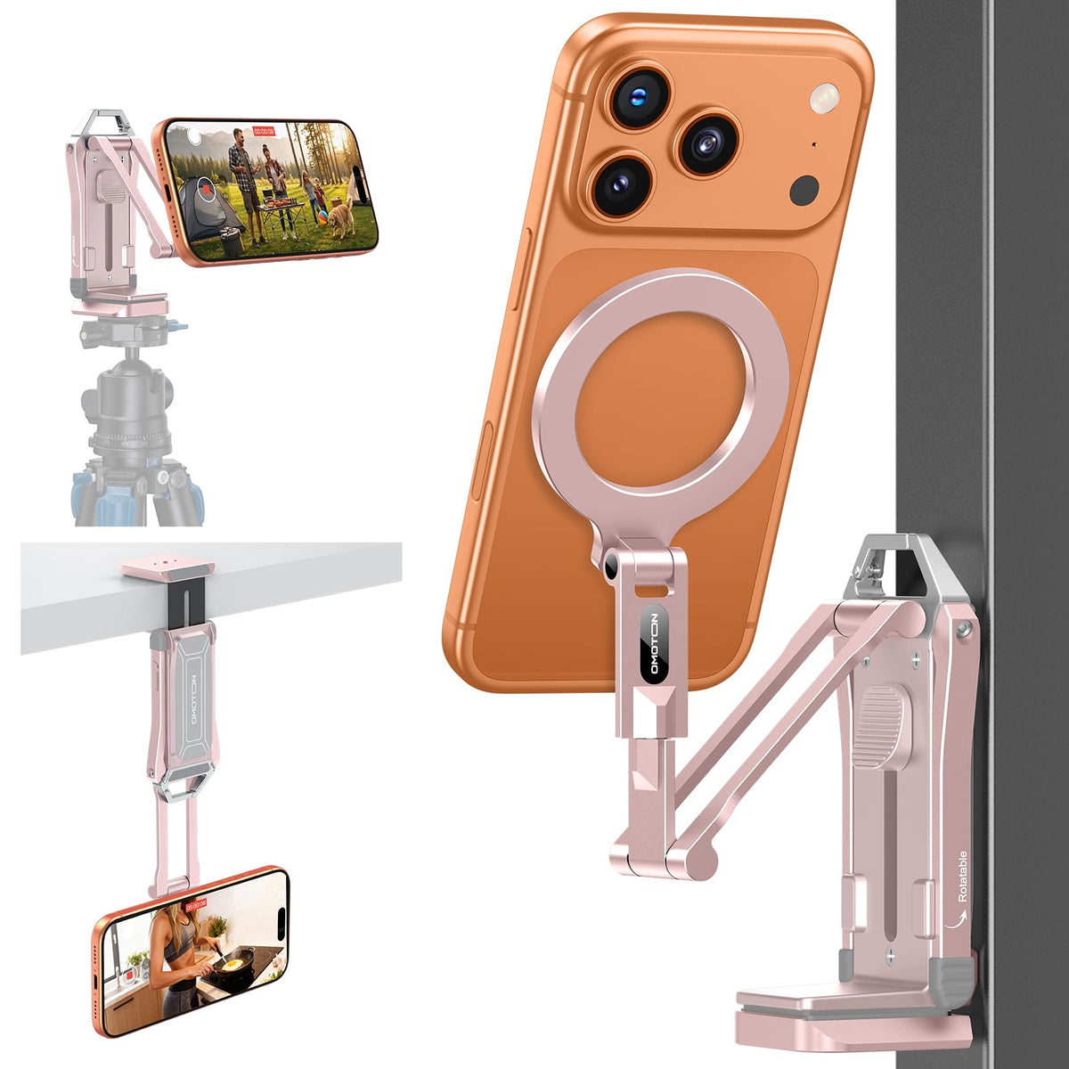 TP02-Pro 5 in 1 Magnetic Phone Holder for Vlogging Essentials, Black