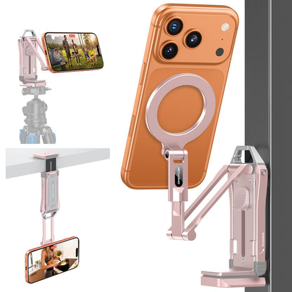 TP02-Pro 5 in 1 Magnetic Phone Holder for Vlogging Essentials, Black