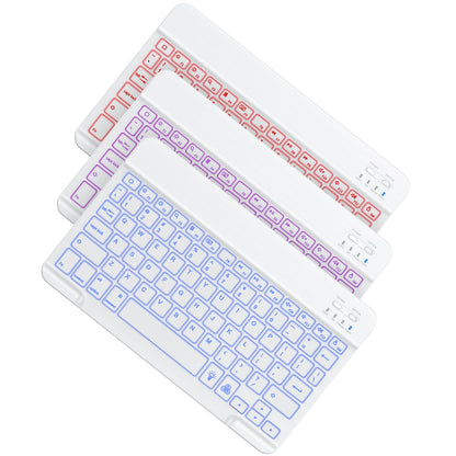 7 Color Backlit & Rechargeable Bluetooth Keyboard for iPad & iPhone