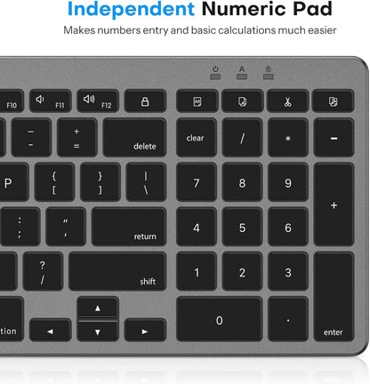USB-A & USB C Dual Interface Wired Keyboard for Mac/iMac/MacBook