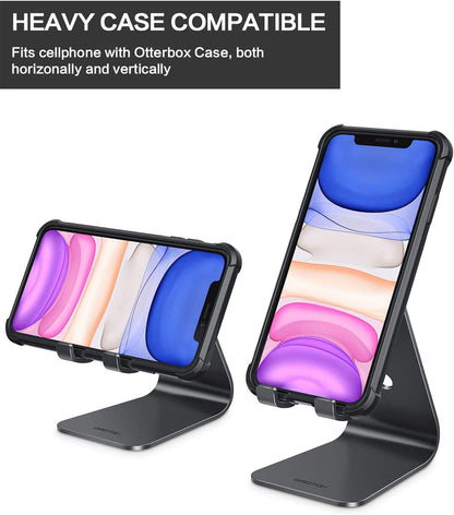 C1 Upgraded Aluminum Cell Phone Stand for Desk, Durable Phone Dock