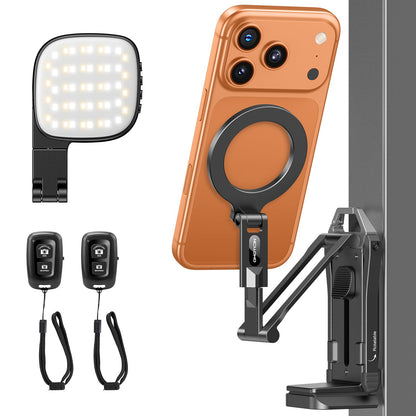 TP02-Pro 5 in 1 Magnetic Phone Holder for Vlogging Essentials, Black