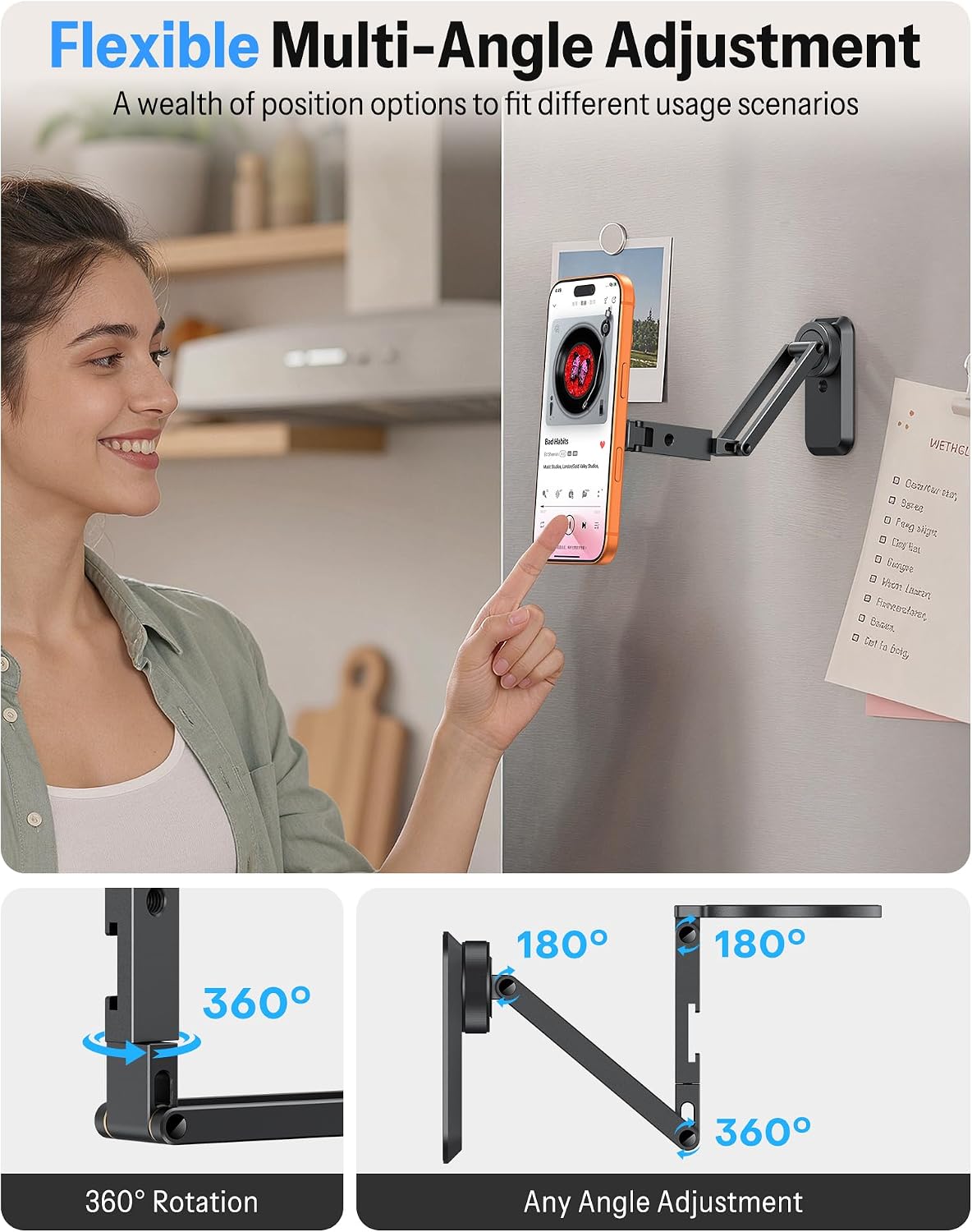 Magnetic Phone Mount for Tripod Camera with Arca Base Cold Shoe 1/4"