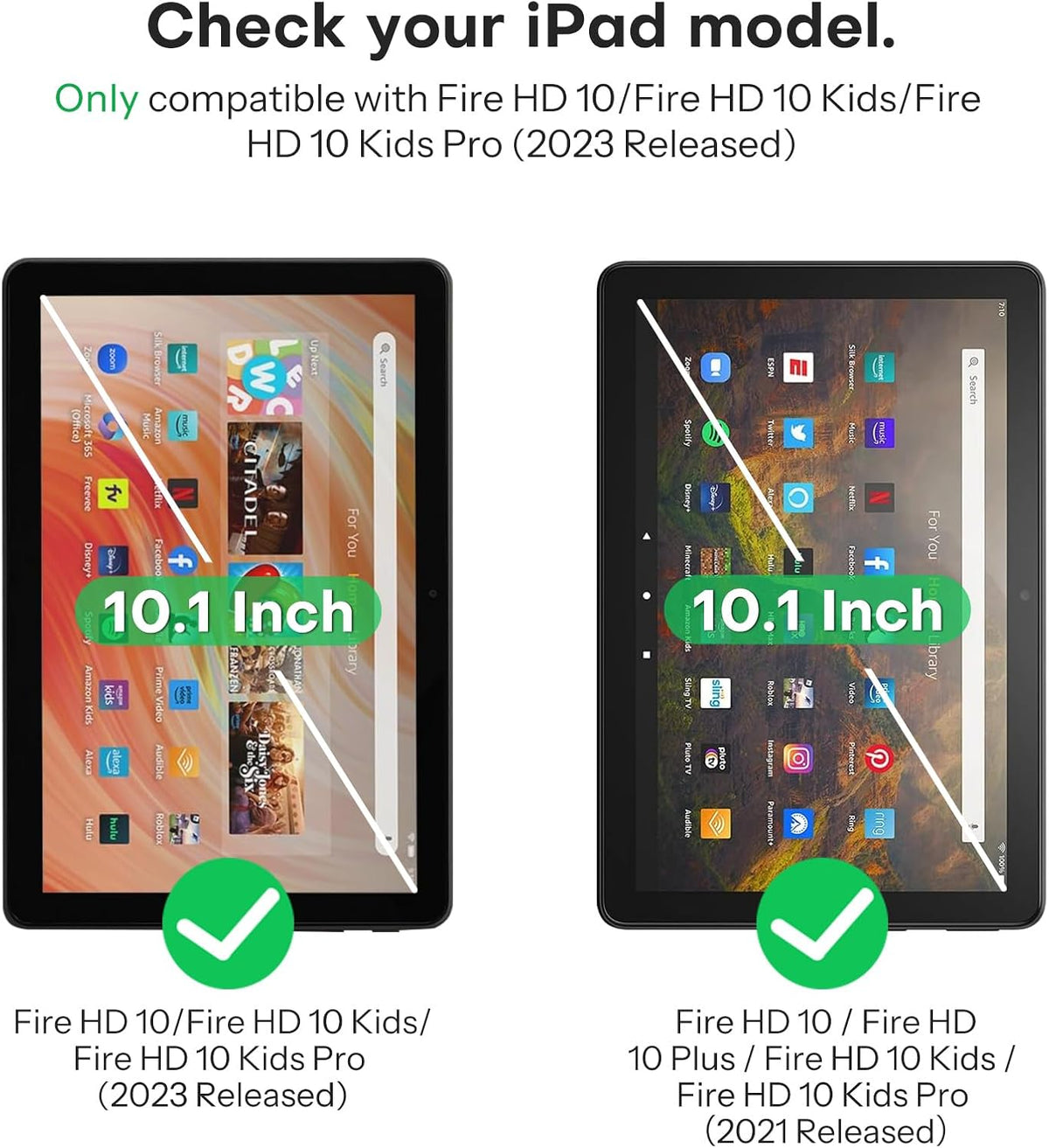2-Pack Screen Protector for Amazon Fire HD 10 Tablet