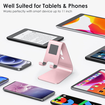 C1 Upgraded Aluminum Cell Phone Stand for Desk, Durable Phone Dock
