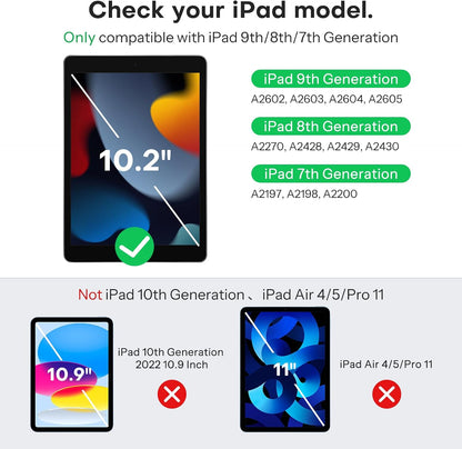 Screen Protector for iPad 10.2 inch 9/8/7th, HD Clarity