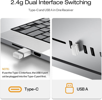 Wireless Keyboard and Mouse Combo for Mac, Full-Size Metal Frame