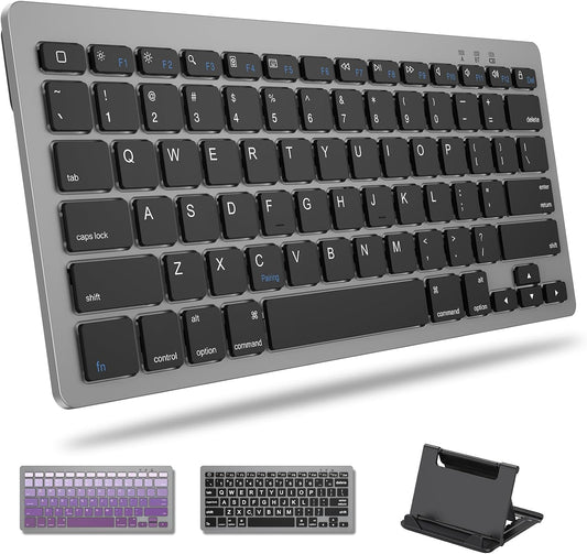 Upgraded Rechargeable Wireless Keyboard for iPad, Portable Size