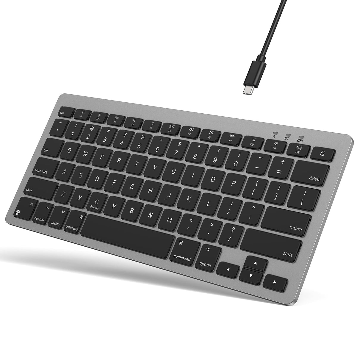 Wireless Keyboard for Mac, USB-C Rechargeable, Bluetooth ONLY