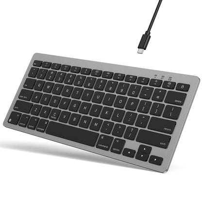 Wireless Keyboard for Mac, USB-C Rechargeable, Bluetooth ONLY