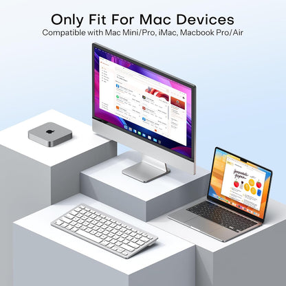 Wireless Keyboard for Mac, USB-C Rechargeable, Bluetooth ONLY