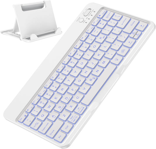 Bluetooth Tablet Keyboard Rechargeable with Backlit, Oversize Keycap