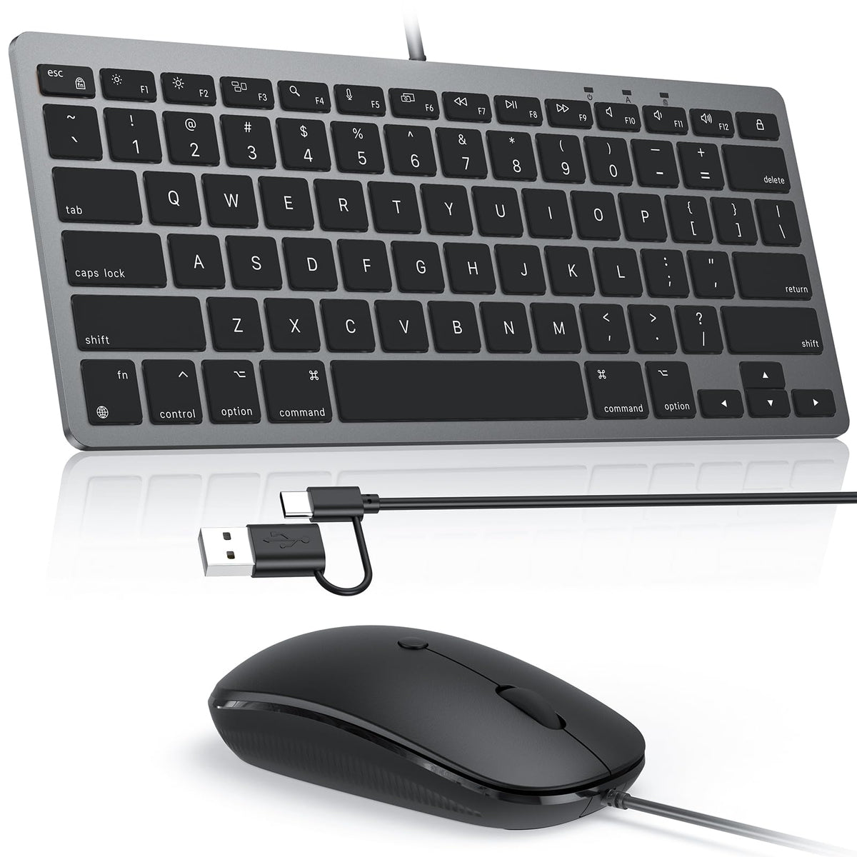 Wired Keyboard and Mouse for Mac, Compact Layout