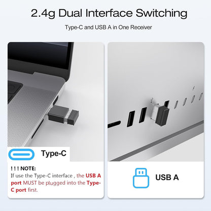 2.4G & Dual Bluetooth Wireless Keyboard for Mac, 7 Color Backlit