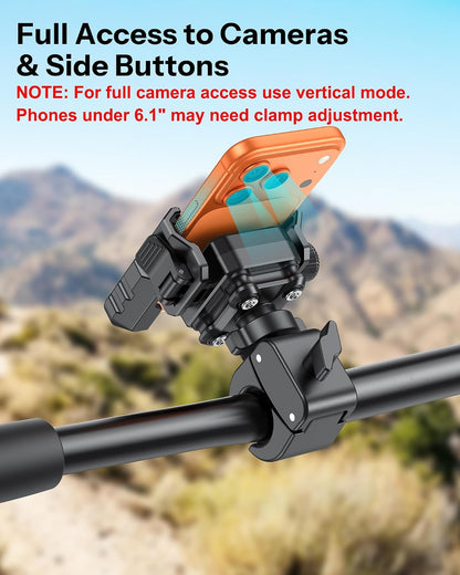 BK01 Anti-Vibration Bike Phone Mount, Quick Lock for Riders