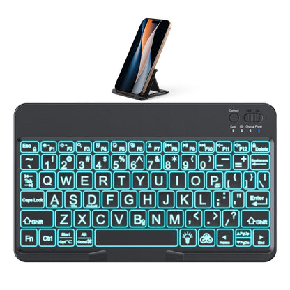 Large Print Bluetooth Keyboard for iPad & Tablets, Backlit, Black