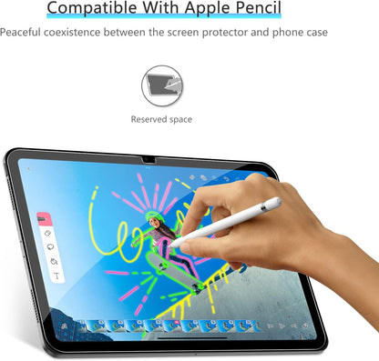 [2 Pack] Screen Protector for iPad 10th Generation (10.9 Inch) 2022 Released, iPad 10 Tempered Glass, Apple Pencil Compatible/Easy Installation