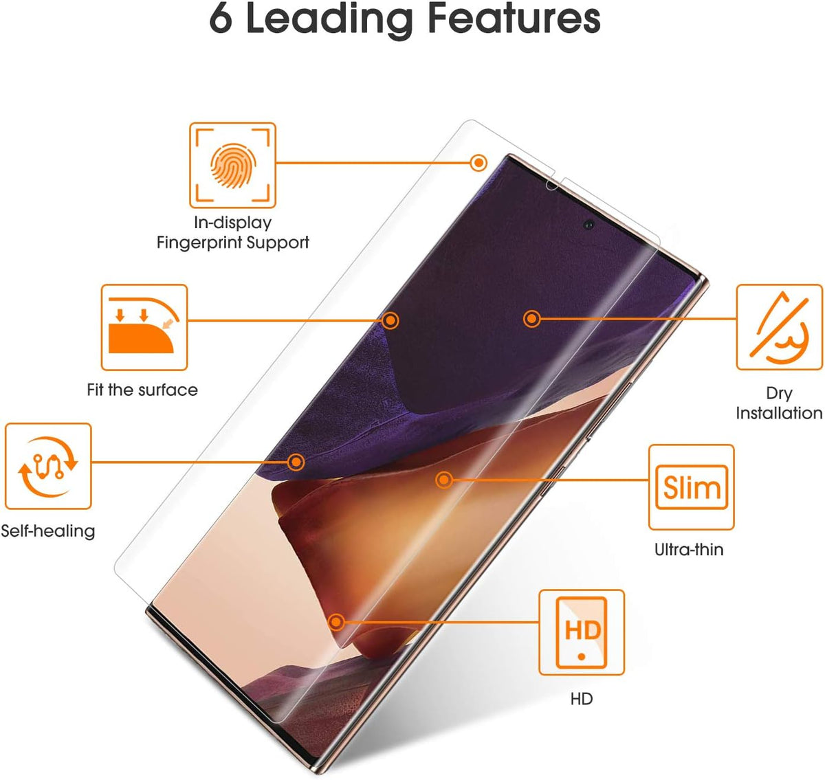 [4 pack] Samsung Galaxy Note 20 Ultra Screen Protector - TPU Film Screen Protector for Galaxy Note 20 Ultra 6.9 Inch, 2020 [High Definition] [Bubble Free] [Anti-scratch] [Anti-Fingerprint]