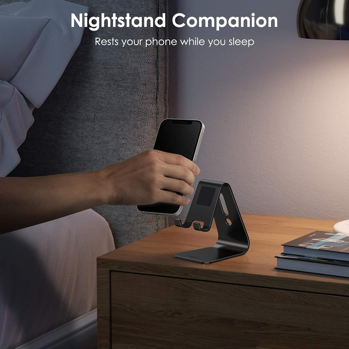 C1 Upgraded Aluminum Cell Phone Stand for Desk, Durable Phone Dock