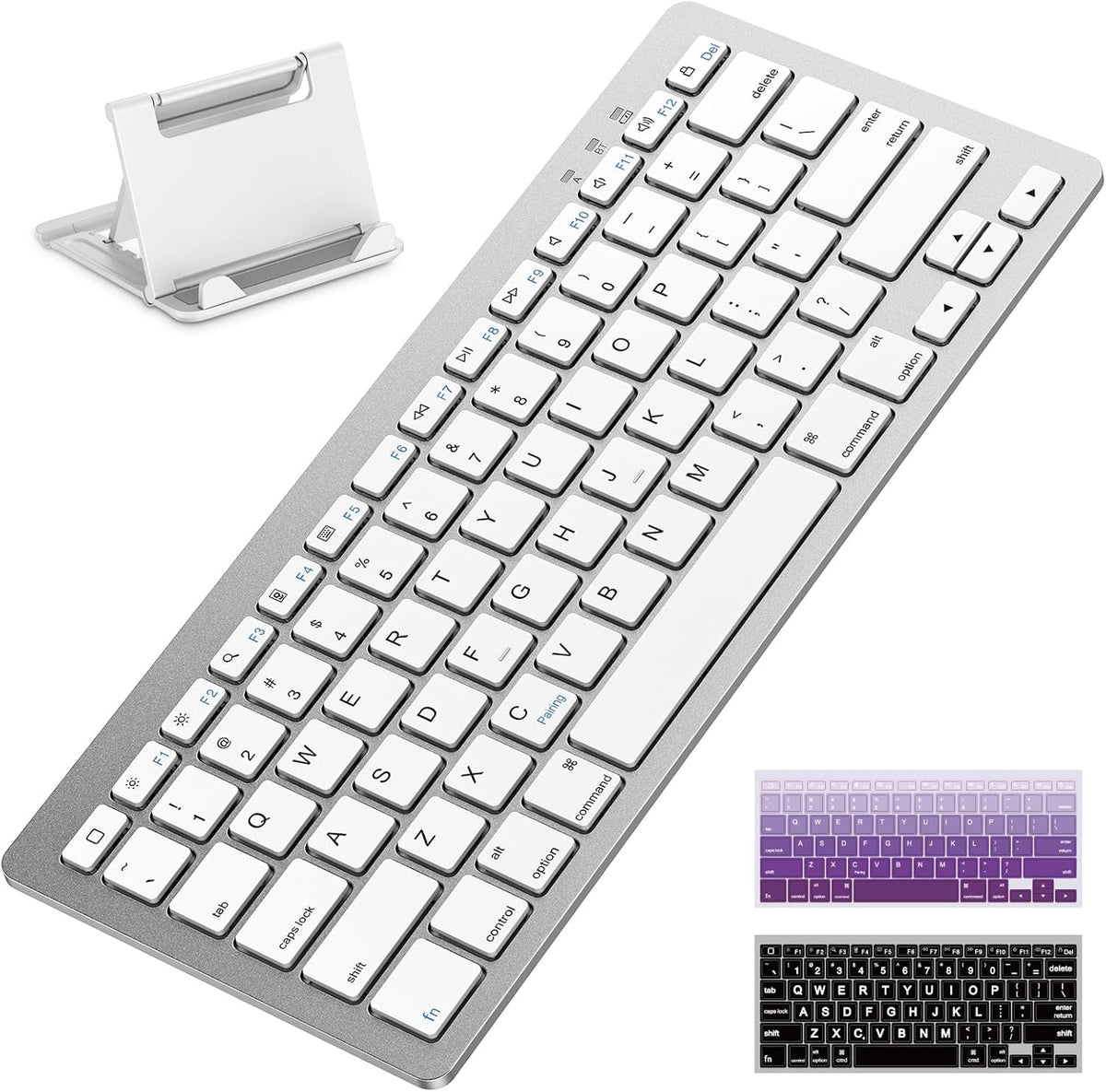 Upgraded Rechargeable Wireless Keyboard for iPad, Portable Size