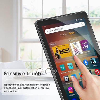 Screen Protector for Amazon Kindle Fire HD 8/8 Plus/Kids/Kids Pro | Fire 8 2024/2022/2020, 12th/10th Generation-8 inch, Tempered Glass/9H Hardness/Case Friendly, 2 Pack