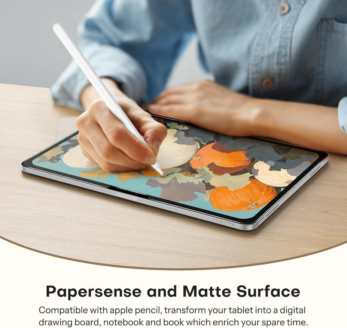 PAPERSENSE Paper Screen Protector for iPad Air 13 M4/M3/M2, Matte