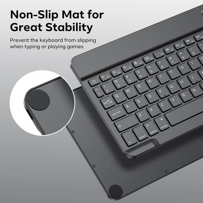 7 Color Backlit & Rechargeable Bluetooth Keyboard for iPad & iPhone