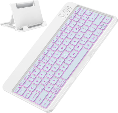 Bluetooth Tablet Keyboard Rechargeable with Backlit, Oversize Keycap