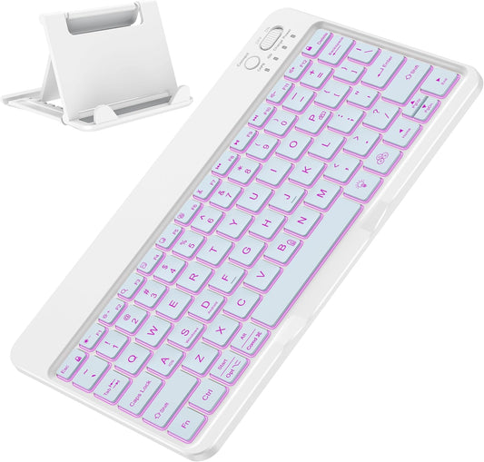 Bluetooth Tablet Keyboard Rechargeable with Backlit, Oversize Keycap