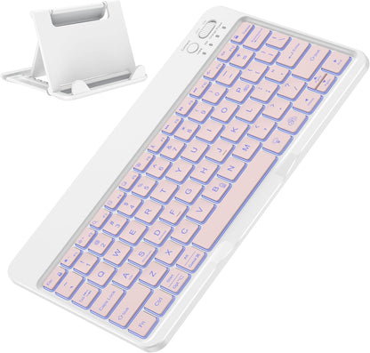Bluetooth Tablet Keyboard Rechargeable with Backlit, Oversize Keycap