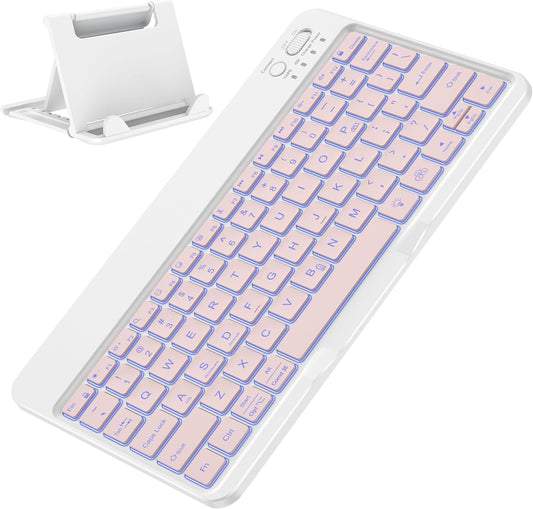 Bluetooth Tablet Keyboard Rechargeable with Backlit, Oversize Keycap
