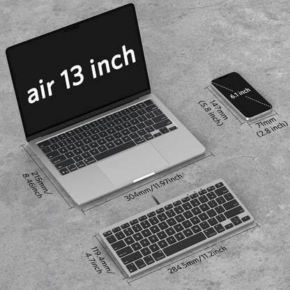 Wired Only Keyboard for Mac, 78 Keys Compact, USB-A/Type-C, Grey