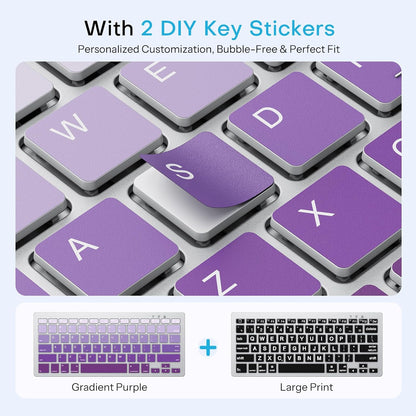 Upgraded Rechargeable Wireless Keyboard for iPad, Portable Size