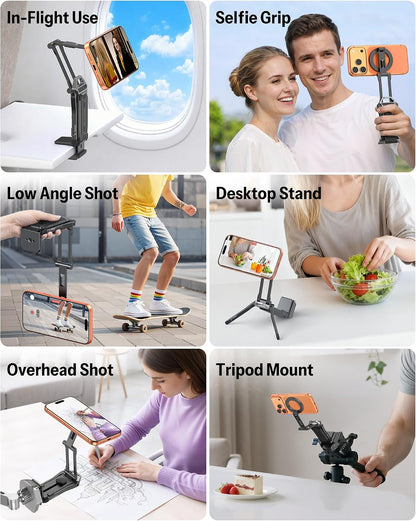 TP02-Pro 5 in 1 Magnetic Phone Holder for Vlogging Essentials, Black