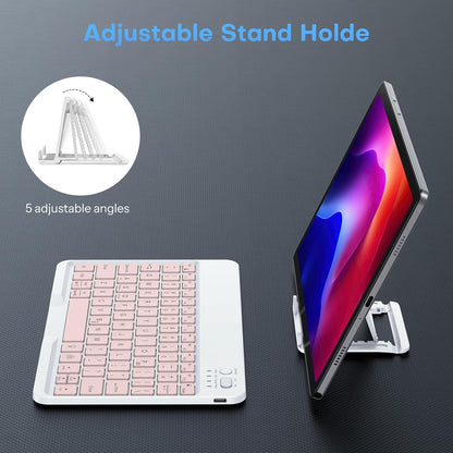 Bluetooth Tablet Keyboard Rechargeable with Backlit, Oversize Keycap