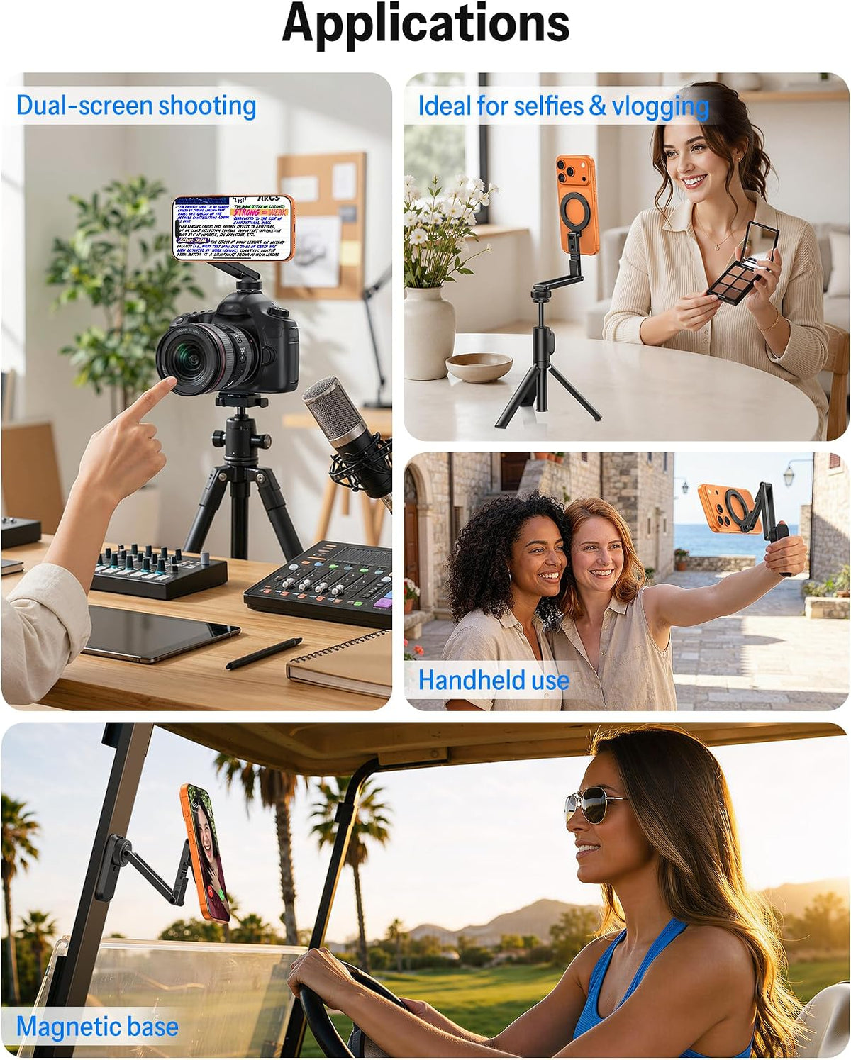 Magnetic Phone Mount for Tripod Camera with Arca Base Cold Shoe 1/4"