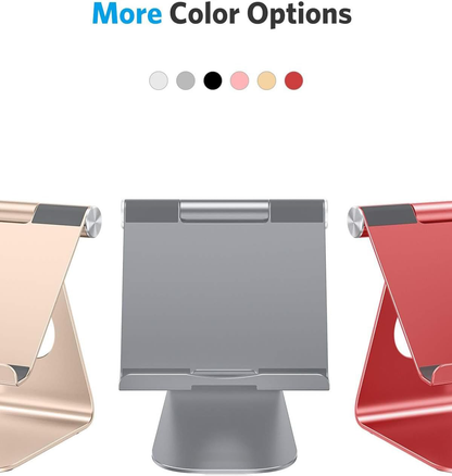 T1 Adjustable Tablet Stand for Desk, Aluminum Holder for iPad Grey
