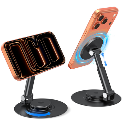 MS05 [Height Adjustable] 360° Rotating Magnetic Phone Stand, Black