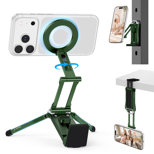 TP02 360°Rotating Adjustable Aluminum for MagSafe Tripod Mount,Green
