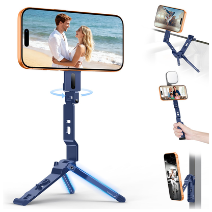 TP03 [Ultra-Slim] 360° Rotating for MagSafe Tripod with Hook, Blue