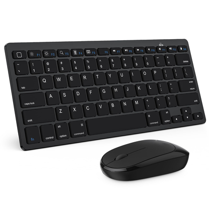 Bluetooth Keyboard and Mouse for iPad, Slim & Silent, Black