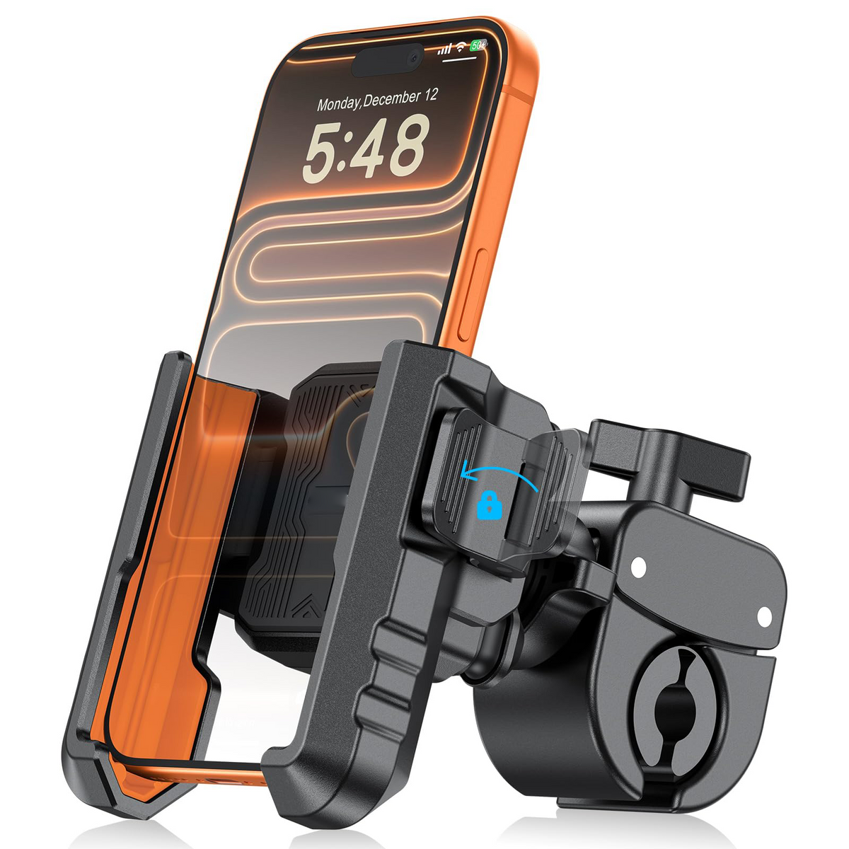BK01 Anti-Vibration Bike Phone Mount, Quick Lock for Riders