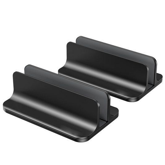 Vertical Laptop Stand, Adjustable Dock for MacBook, Black & Black