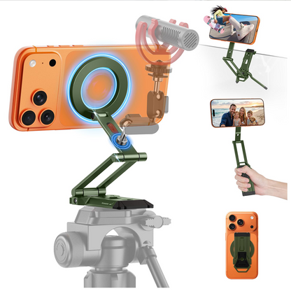 TP06-E [3-Adjust] Sturdy Magnetic Phone Tripod for iPhone 17 Pro Max, Green