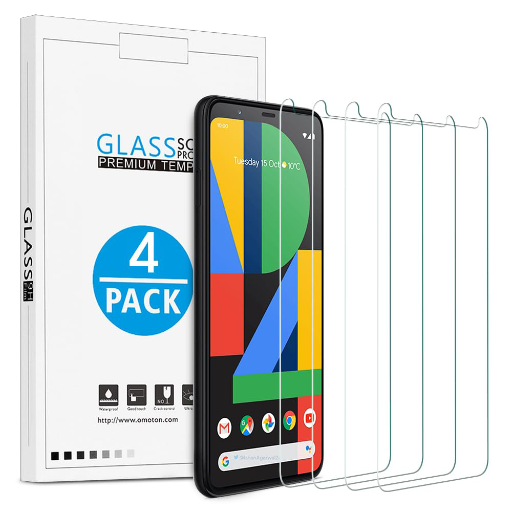 [4 Pack] Screen Protector Compatible with Google Pixel 4XL, Tempered Glass Screen Protector for Google Pixel 4 XL 2019 Released, Scratch Resistant/Case Friendly