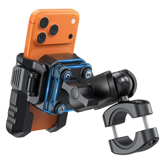 Motorcycle Phone Mount Anti-Theft, Camera-Friendly Bike Phone Holder