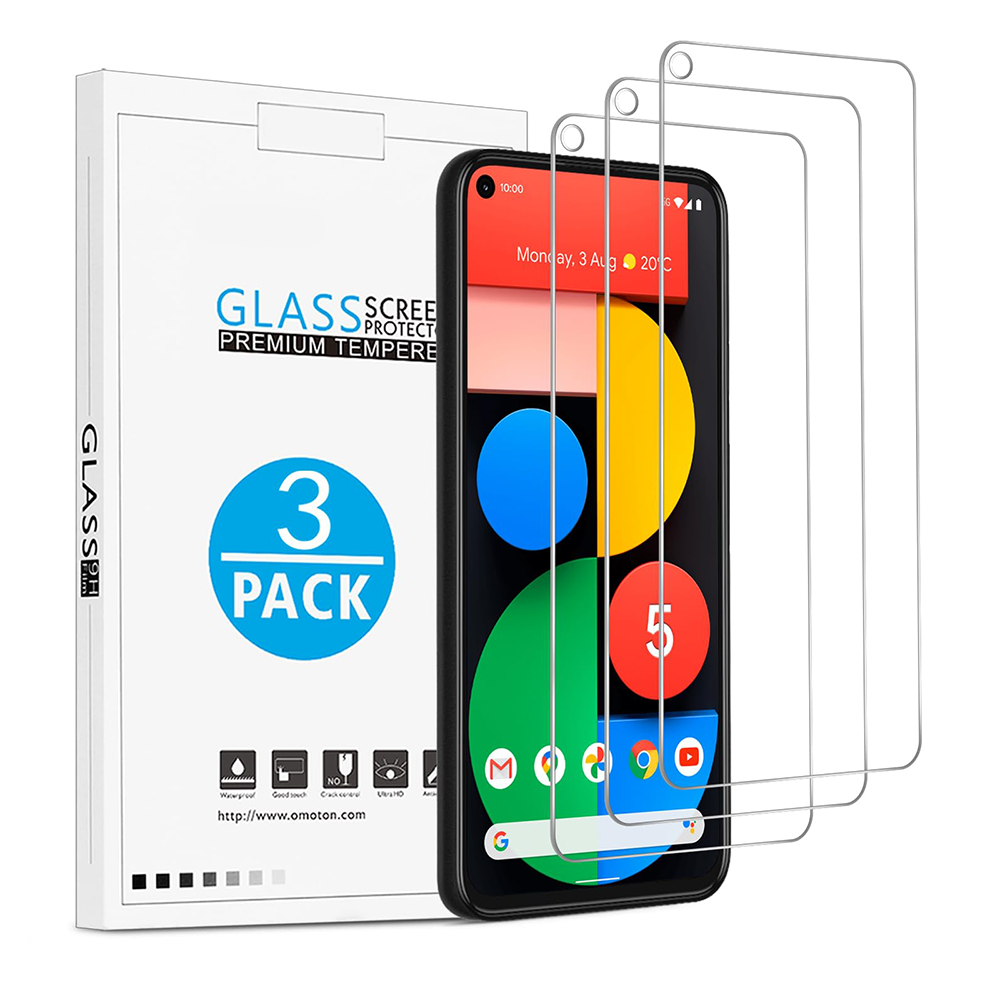 [3 Pack Screen Protector for Google Pixel 5 - Tempered Glass/Case Friendly/Anti Scratch Screen Protector for Google Pixel 5