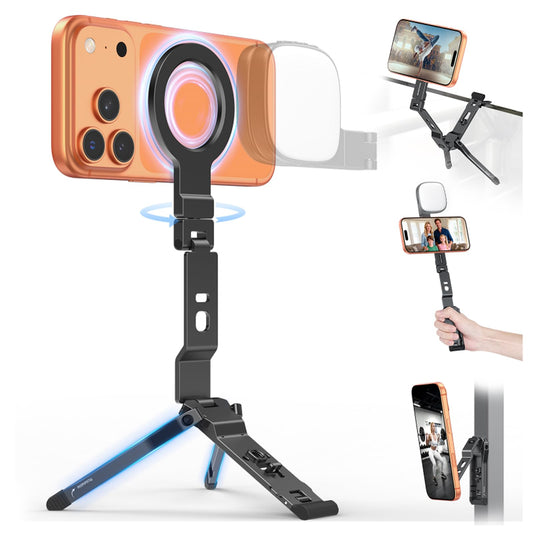 TP03 [Ultra-Slim] 360° Rotating for MagSafe Tripod Stand with Hook