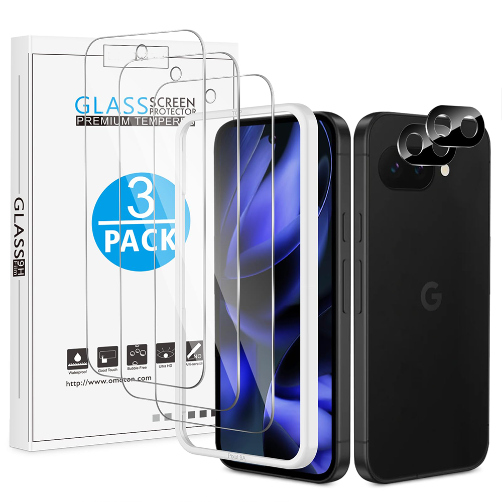 3+2 Pack for Google Pixel 9a Screen Protector 6.3 inch