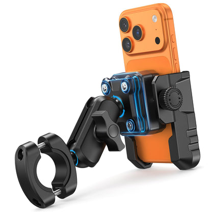 Bike Phone Holder Extended Arm, Anti-Shake Camera-Friendly Mount